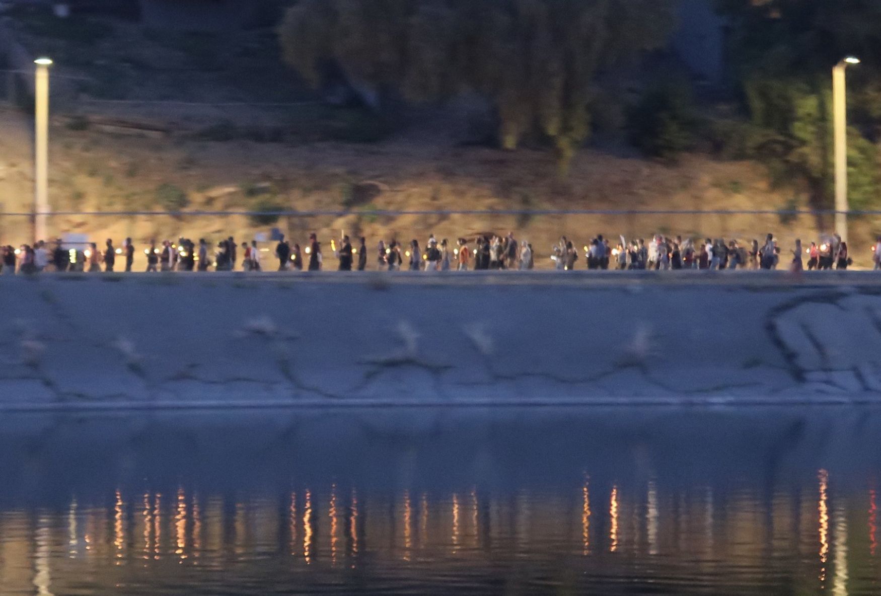 Candlelight vigil at the Silver Lake Reservoir